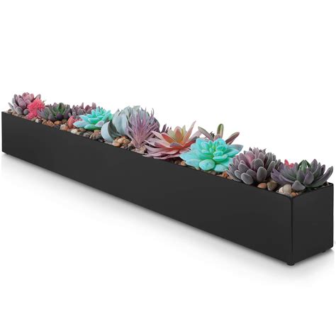 metal flowers for flower box|indoor metal planter boxes.